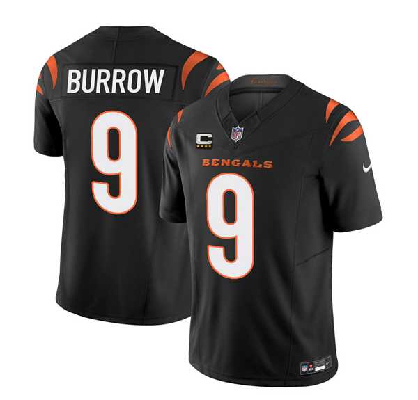 Men & Women & Youth Cincinnati Bengals #9 Joe Burrow Black 2023 F.U.S.E. With 4-Star C Patch Vapor Untouchable Limited Football Stitched Jersey